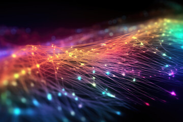 Naklejka premium Network Conveying Connectivity, Abstract Background