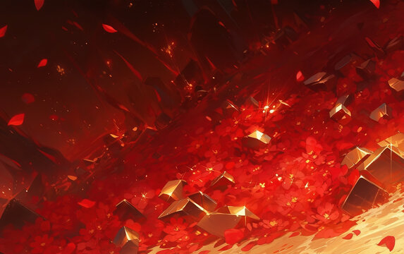 Anime abstract illustration background,created with generative ai tecnology.