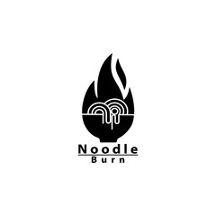 Hot Noodle Logo Design Template Spicy Noodle Illustration