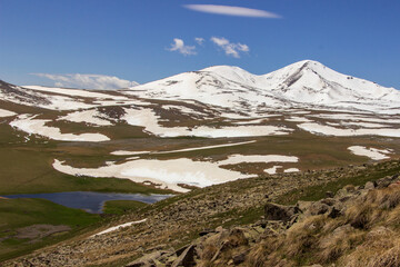 Lesser Caucasus mountain landscape in Samtskhe-Javakheti, Georgia