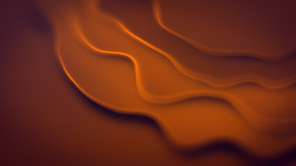 orange ghostly misty shifted soft lines - abstract 3D illustration