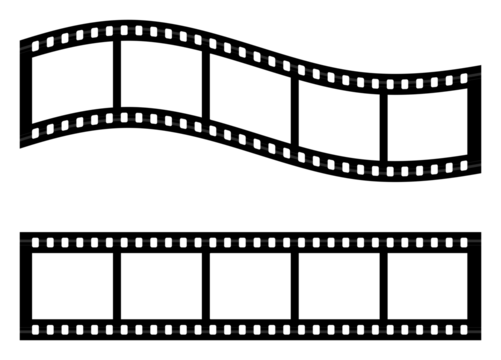 empty filmstrip on transparent background, template, isolated, extracted, png file - Powered by Adobe