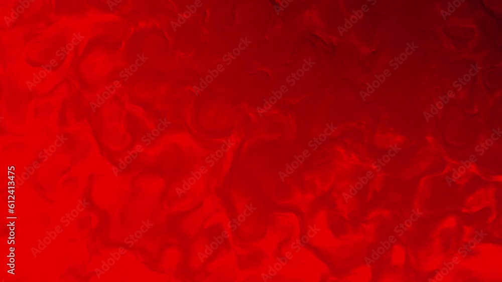 Poster bright red abstract strange forms relief background - loop video