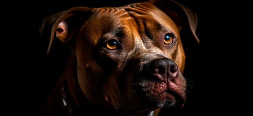 Cute Dog, Pitbull, Cute Pitbull Close Up, Ai Generated Art.