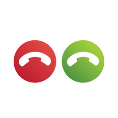 Fototapeta premium red and green phone icon