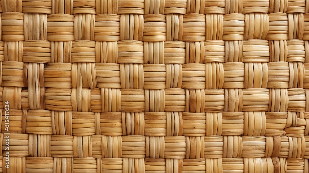 Aufkleber a close up view of a woven material with a brown color and a pattern of small squares and rectangles