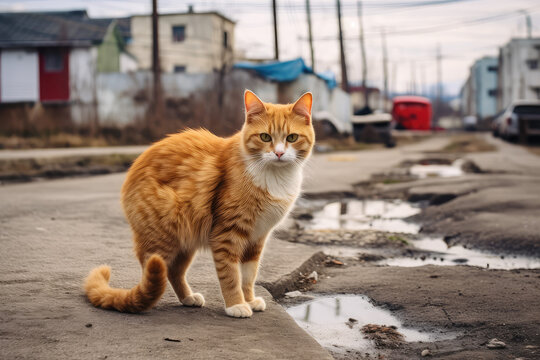 Stray Cat Stock Photos: High-Quality Images of Resilient Felines