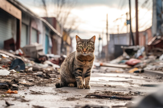 Stray Cat Stock Photos: High-Quality Images of Resilient Felines