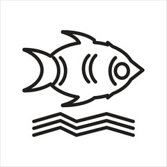 fish vector icon logo template