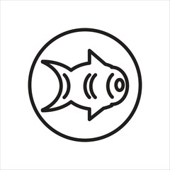 fish vector icon logo template