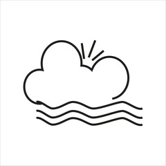 fog day vector logo icon template