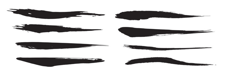 アナログタッチ素材：筆の質感　墨　インク　筆模様　波模様