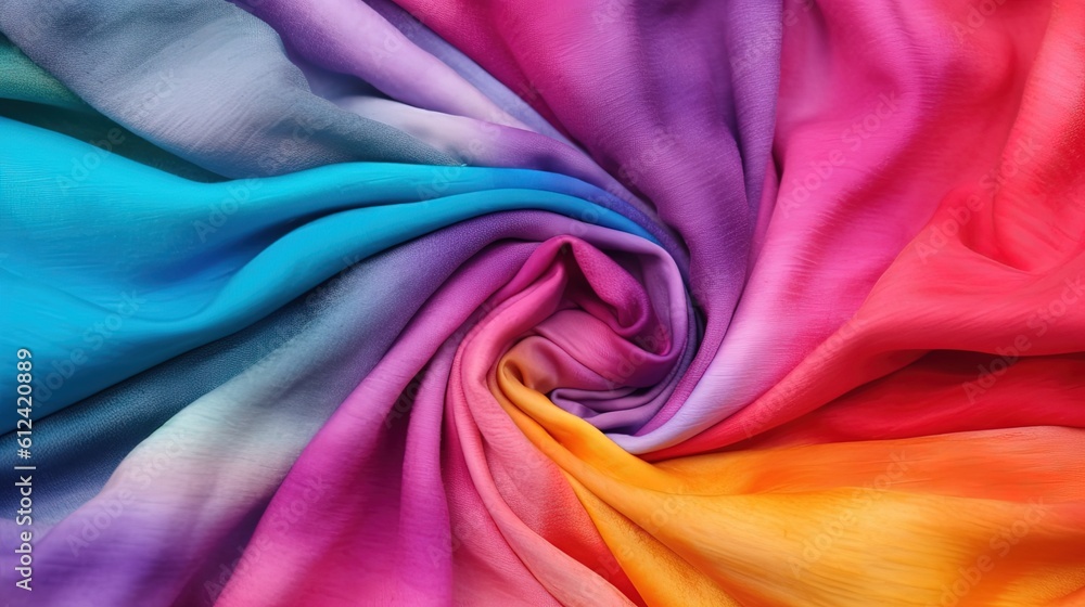 Poster a multicolored fabric with a very large amount of fabric in it's center and a very large amount of f