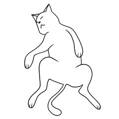 cat_orange1_line_sleep