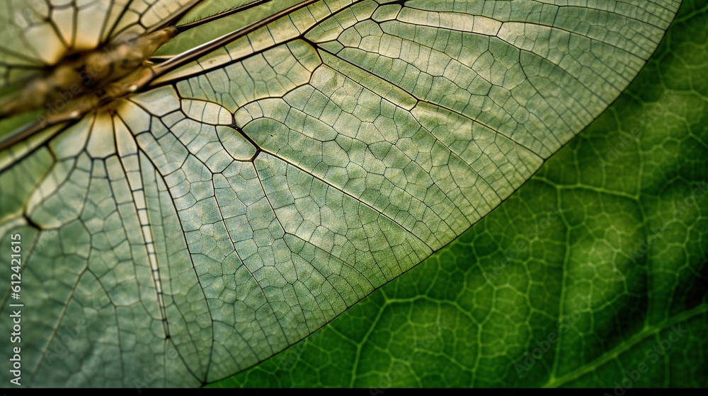 Aufkleber a close up of a green leaf with thin lines on it's back end and a thin line on the top of the leaf. 