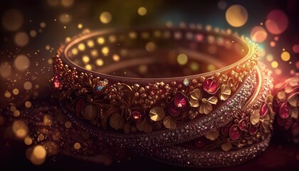 golden and shiny bridal wedding bangle backdrop a perfect accessory generative ai