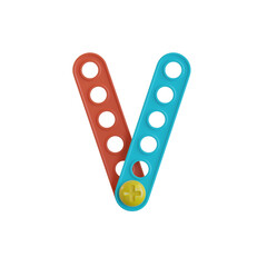 Industrial Game 3D Alphabet or PNG Letters