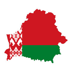 Belarus Flag Map (PNG)