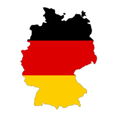 Obraz premium Germany Flag Map (PNG)