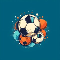 Fototapeta premium soccer ball on the background