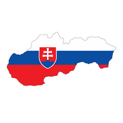 Slovakia Flag Map (PNG)