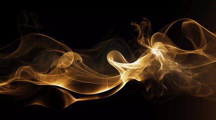 Luxury abstract light background with golden smoke waves