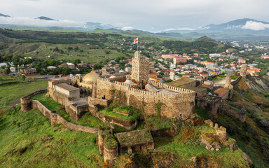 Fototapeta na wymiar Aerial view of Akhaltsikhe Castle in Georgia
