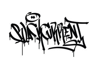 BLACKCURRENT word graffiti tag style