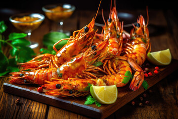 Grilled River Prawns: Succulent Seafood Delights for Food Lovers