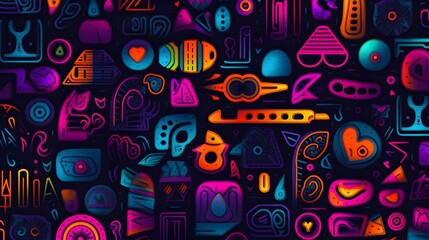 Vibrant Disco Typography in Multi-Colored Screenshot