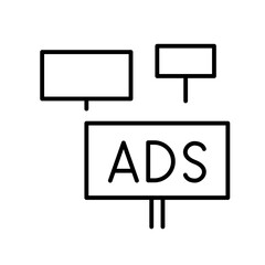 Advertising sign icon
