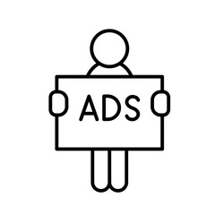 Holding Advertising sign icon