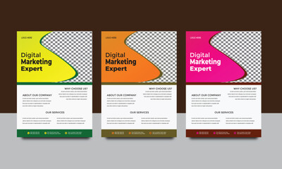 simple business flyer design template. 