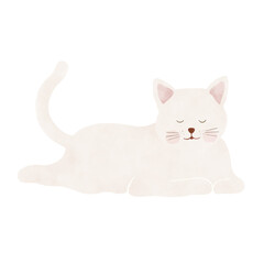Cute cartoon cat illustration