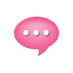Phone handset with speech bubble. 3d vector icon. Cartoon minimal style. Support, customer service, help, communication concept.