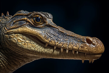 Fototapeta premium crocodile head close up head of a crocodile Gharial portrait Gavialis gangeticus