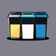 Vector illustration of recycle bin.