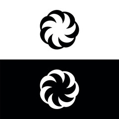 Circle vector logo template illustration . Circle logo silhouette