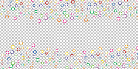 Obraz premium Colorful Circles confetti on Transparent Background. Vector Illustration. EPS10