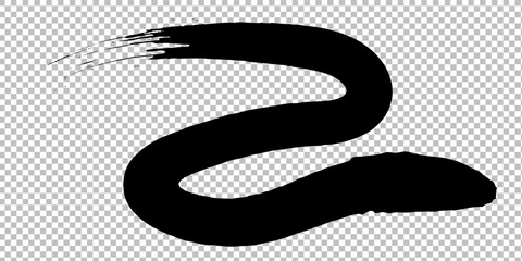 Obraz premium Ink brushstroke and paintbrush, abstract grunge hand drawn vector illustration. eps 10