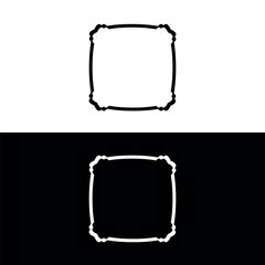 Rectangle vector logo template illustration