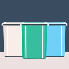 Vector illustration of recycle bin.