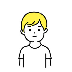 かわいい人物のイラストシリーズ _ カジュアルな男性_ 笑顔