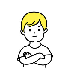 かわいい人物のイラストシリーズ _ カジュアルな男性_ 自信