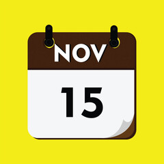 calendar with a date of the year, calendar with a date, 15 november icon, new calender, calender icon