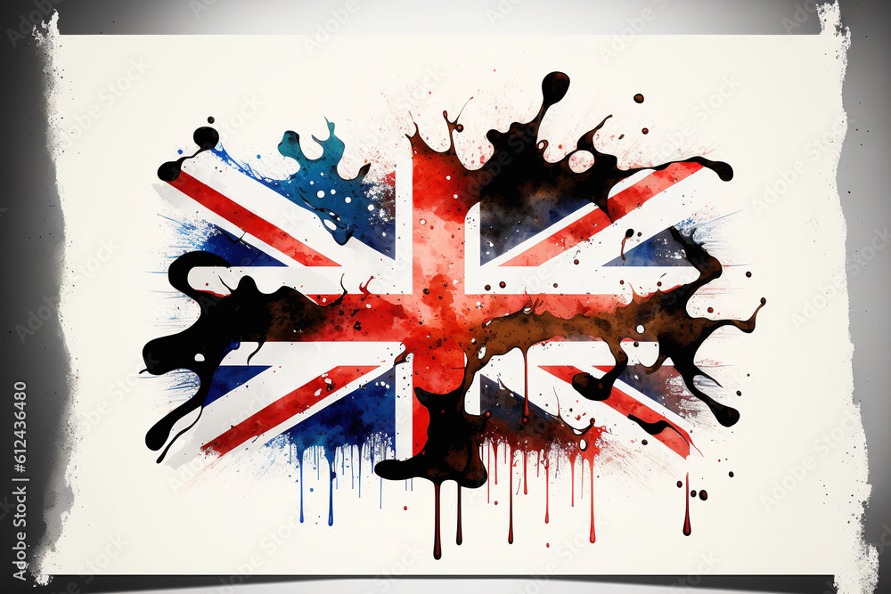 Poster Image of watercolor splash and explosion abstract art . Admirable Generative AI image .