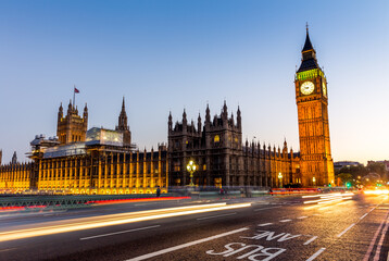 Big Ben in London at night - obrazy, fototapety, plakaty
