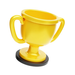 3d Trophy Icon for Business Management, Infograpichs, Jobs & Career.