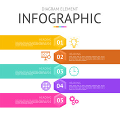 diamond hexagon with line for infographic. used for process diagram, presentation, working flow, information layout, banner, chart, and graph. business concept with 5 options. data visualization.