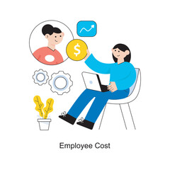 Employee Cost  Flat Style Design Vector illustration. Stock illustration